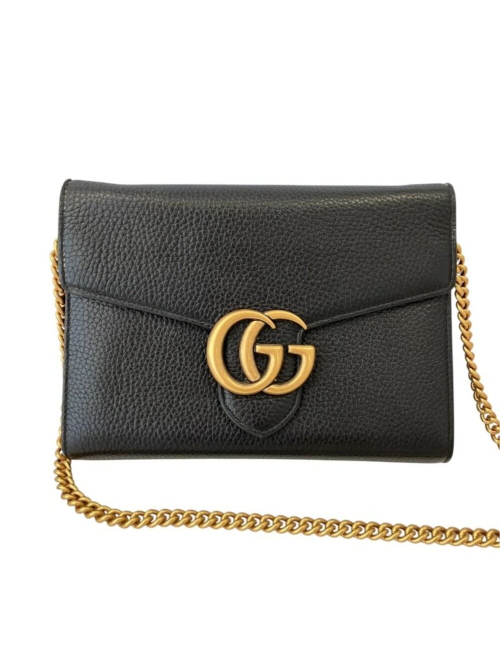 Gucci GG Marmont Chain Wallet Black Shoulder Bag